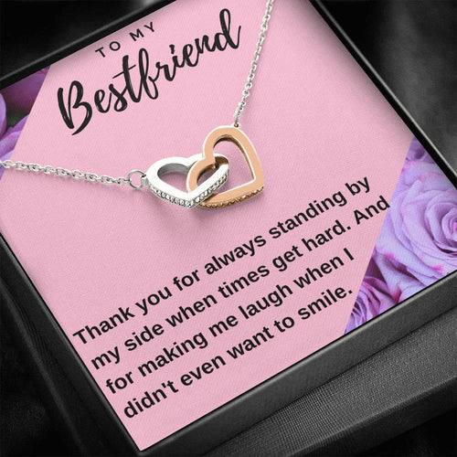 Best Friends Double Hearts Necklace - Blinged Jewels