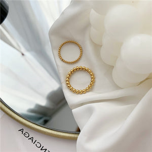 14K Gold Plated Beaded Ring