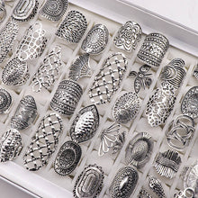 Load image into Gallery viewer, Boho Vintage Silver Ring Set
