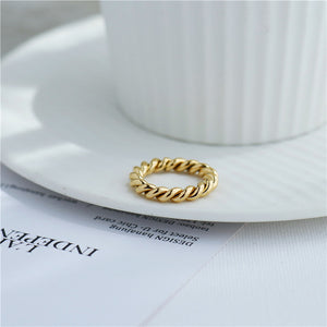 Twisted Rope Stainless Steel Ring