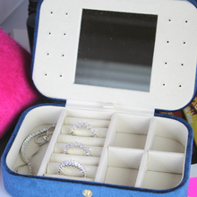 Load image into Gallery viewer, Italian Velvet Jewelry Box with Mirror
