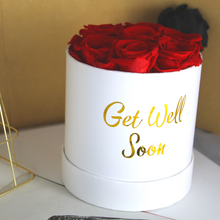 Load image into Gallery viewer, Preserved Red Roses in Basic Round Box
