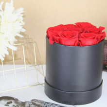 Load image into Gallery viewer, Preserved Red Roses in Basic Round Box
