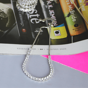 Silver Cubic Tennis Bracelet - Blinged Jewels