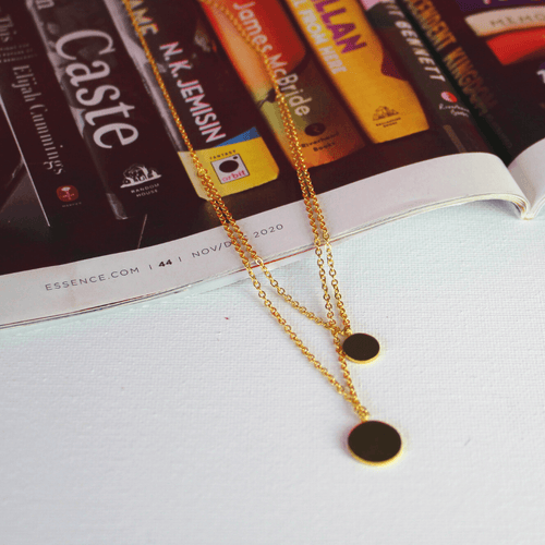 Circle Gold Necklace - Blinged Jewels