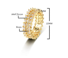 Load image into Gallery viewer, Cubic Zirconia Leaf Ring

