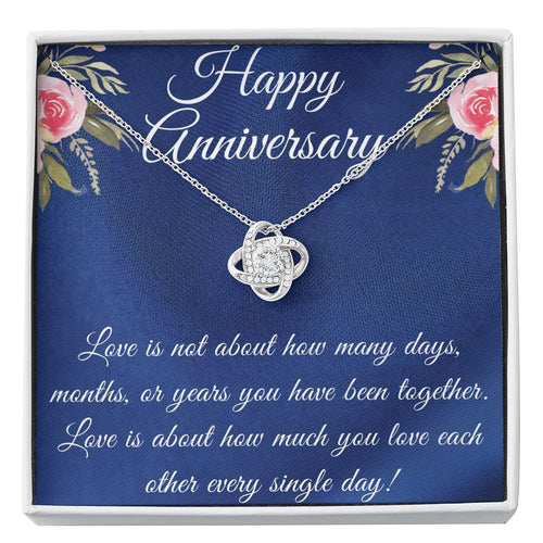 Happy Anniversary Love Knot Necklace - Blinged Jewels