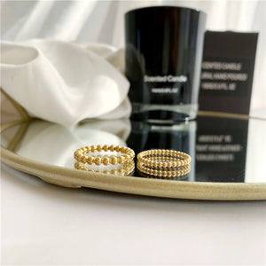 14K Gold Plated Beaded Ring