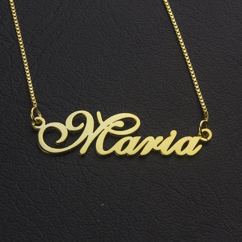 Box Chain Name Necklace - Blinged Jewels