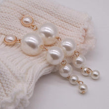 Load image into Gallery viewer, Elegant Long Pearl String Earrings - Blinged Jewels
