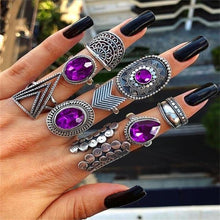 Load image into Gallery viewer, Bohemian Retro Silver Ring Set - Blinged Jewels

