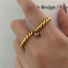 Load image into Gallery viewer, Twisted Rope Stainless Steel Ring
